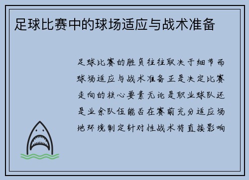 足球比赛中的球场适应与战术准备